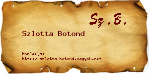 Szlotta Botond névjegykártya